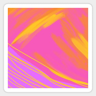 Abstract Warm Brush Strokes Magnet